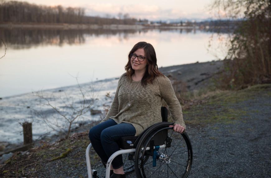 Image of a women in a wheelchair,
